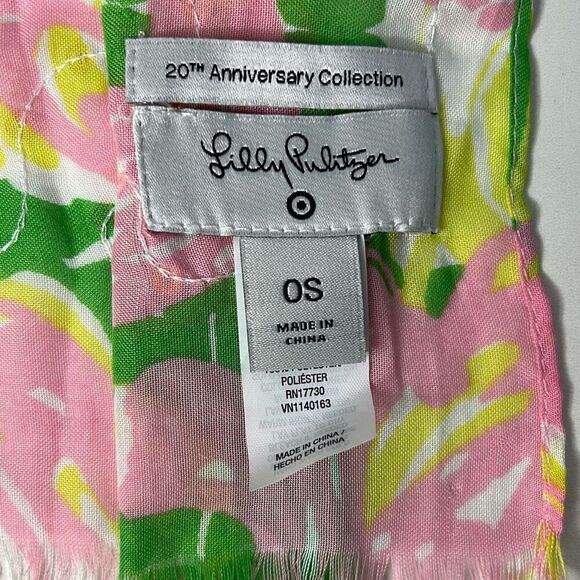 Lilly Pulitzer Fan Dance Floral Scarf For Target SEQUINS - Picture 4 of 6